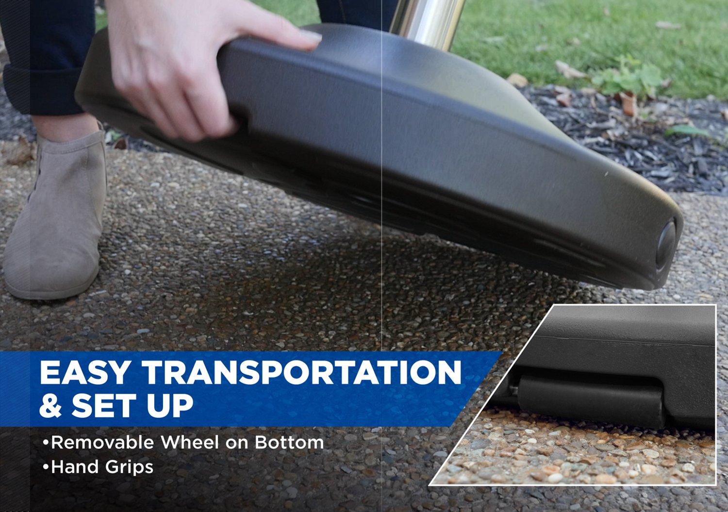 US Weight Fillable 80 Pound Capacity Free Standing Umbrella Base